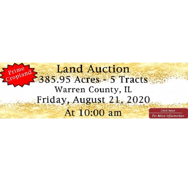 Land Auction – 385.95 Acres – 5 Tracts – Warren County, IL (Oberjohnn)