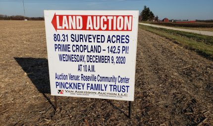 Land Auction – 80.31 Surveyed Acres – Prime Farmland in Galesburg Township – Knox County, IL