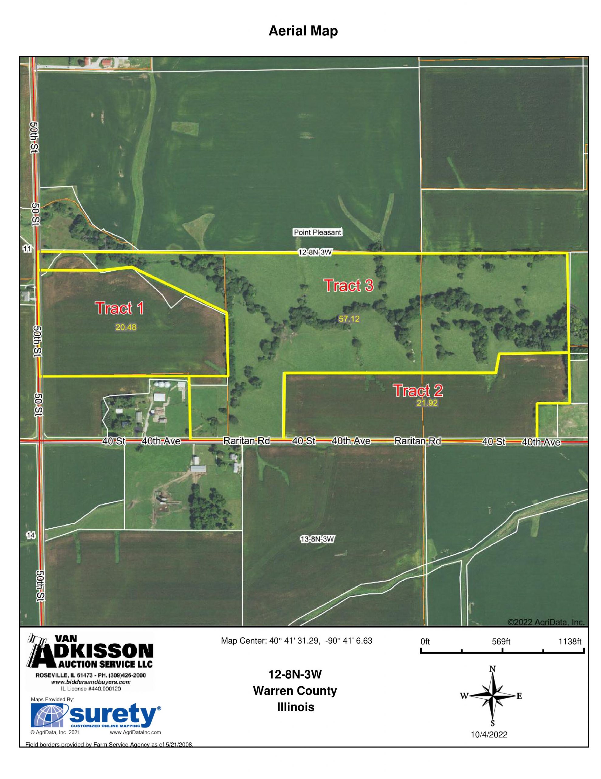 Live & Online Land Auction - 99.52 Acres in Warren County, IL - Van ...